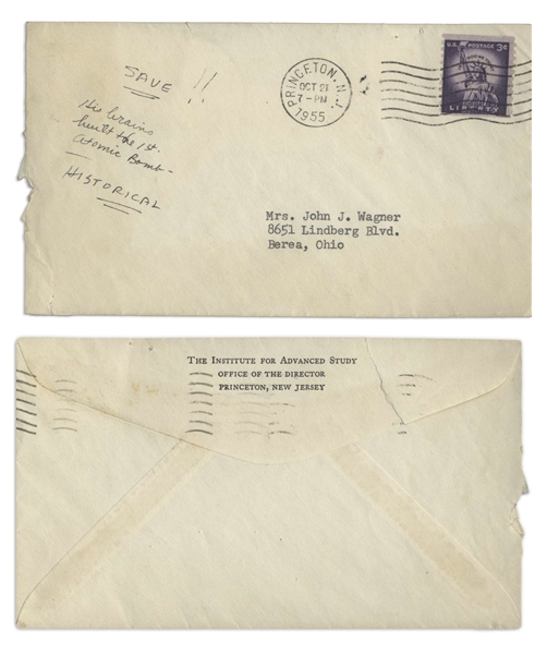 Robert Oppenheimer Letter Signed From 1955
